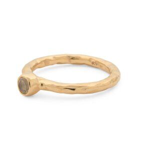 SHAANTI JEWELS  India 18k Sterling Silver Birthstone Stacking Ring